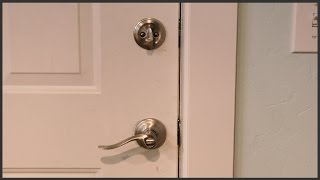 Installing Lever Handle Door Knobs with Deadbolts [upl. by Anirehc]