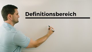 Definitionsbereich bei Funktionen  Mathe by Daniel Jung [upl. by Godred]