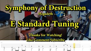 Symphony of Destruction  Megadeth Bass Cover with Tabs [upl. by Gery913]