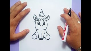 Como dibujar un unicornio paso a paso 4  How to draw a unicorn 4 [upl. by Erialcyram968]