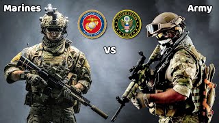 7 GRANDES Diferencias entre los Marines y el Ejército de Estados Unidos [upl. by Hgielar654]