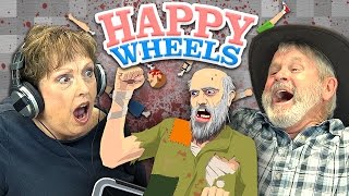 HAPPY WHEELS Elders React Gaming [upl. by Mei860]