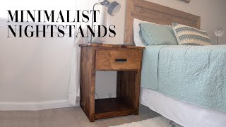 Simple Rustic Nightstands  DIY  How To [upl. by Brennen]