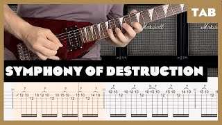 Megadeth  Symphony of Destruction  Guitar Tab  Lesson  Cover  Tutorial [upl. by Byran]