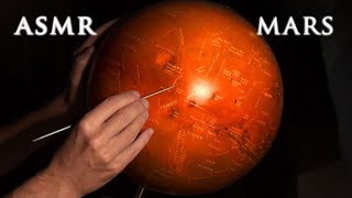 ASMR 1hr Exploring Mars  History amp Globe Tracing  Drawing Martians [upl. by Nosauq]