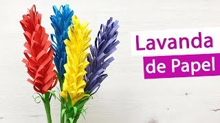 Lavanda de papel  Flores de papiroflexia rápidas y decorativas [upl. by Harutek]