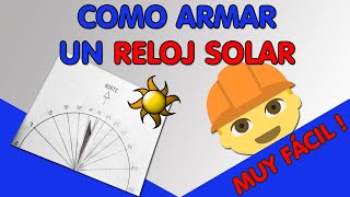 COMO hacer un RELOJ SOLAR 🌞 solo con PAPEL [upl. by Forbes515]