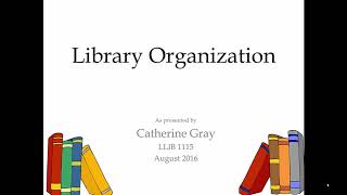 Library Organization [upl. by Bogie]