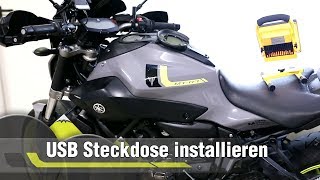 USB Steckdose installieren  anschließen  Yamaha MT07 [upl. by Eneryt787]