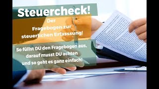 Der Fragebogen zur Steuerlichen Erfassung so füllst du ihn aus [upl. by Kloman]