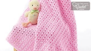 How to Crochet Beginner One Skein Baby Blanket [upl. by Culosio]