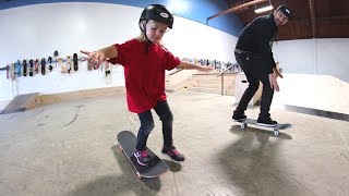 HOW TO TEACH A KID TO SKATEBOARD [upl. by Reitman]