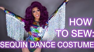 How to Sew a Sequin Dance Costume With Fringe [upl. by Esenej847]