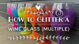 DIY How to glitter a wine glass [upl. by Leeann]