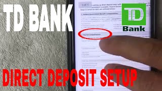 ✅ Setup TD Bank Direct Deposit 🔴 [upl. by Natsirc]