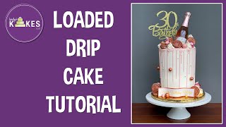 How to Decorate a Drip Cake  Wine Bottle Cake [upl. by Sdlonyer]