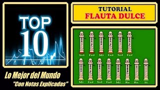 Top 10  Las CANCIONES de FLAUTA DULCE más tocadas en el MUNDO [upl. by Onabru594]