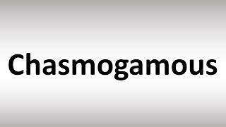 How to Pronounce Chasmogamous [upl. by Deehahs700]