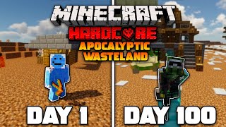 I Survived 100 Days of Hardcore Minecraft in an Apocalyptic Wasteland And Heres What Happened [upl. by Nauj652]